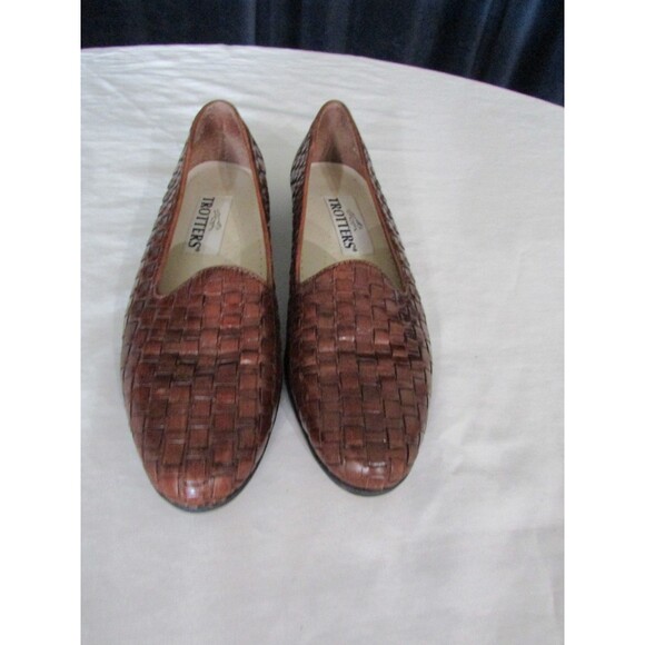 Vintage Trotters Liz Woven Leather Loafer Flats  Brown Women's Size 6.5 N 58-580 - Picture 3 of 11